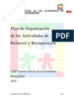 Organizacion de Actividades de Refuerzo