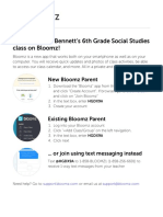 Please Join Mr. Bennett's 6th Grade Social Studies Class On Bloomz!