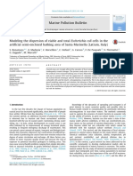 Modeling The Dispersion of Viable and Total Escherichia Coli Cells in The Arti Cial Semi-Enclosed Bathing Area of Santa Marinella (Latium, Italy)