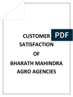 Customer Satisfaction OF Bharath Mahindra Agro Agencies
