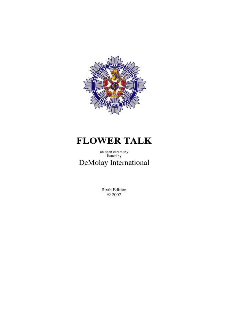 Flower Talk Demolay International PDF Altar Prayer
