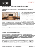 Aprendizaje Inmersivo