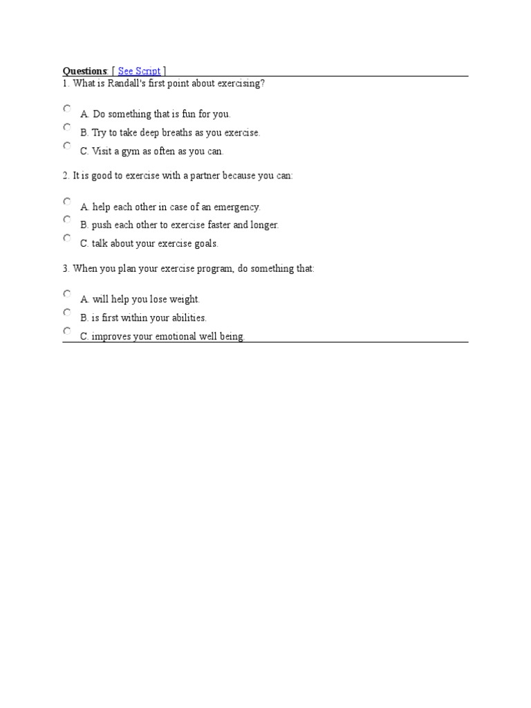 See Script: Questions: ( | PDF