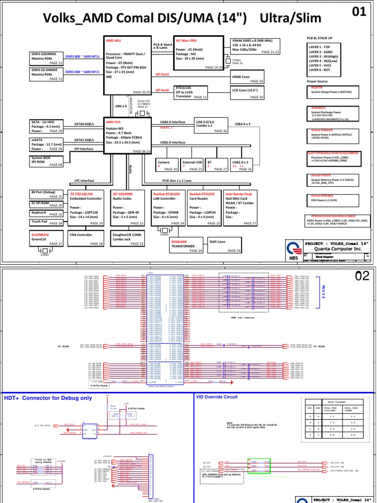 HP Sleekbook 14-156LA Quanta U53 Rev 1A Схема PDF | PDF | Computer.