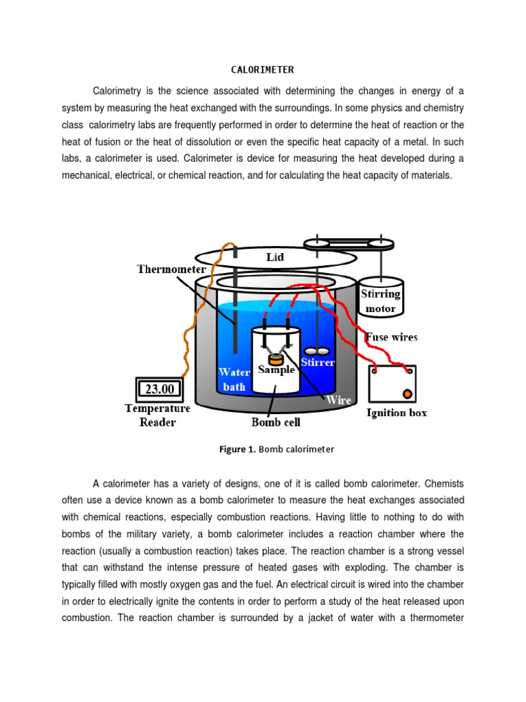 Calorimeter PDF Heat Thermodynamics
