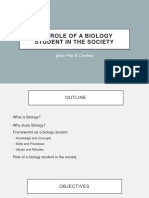 The Role of A Biology Student in The Society