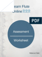 Learn Flute Online Higher Level Assessment Worksheet