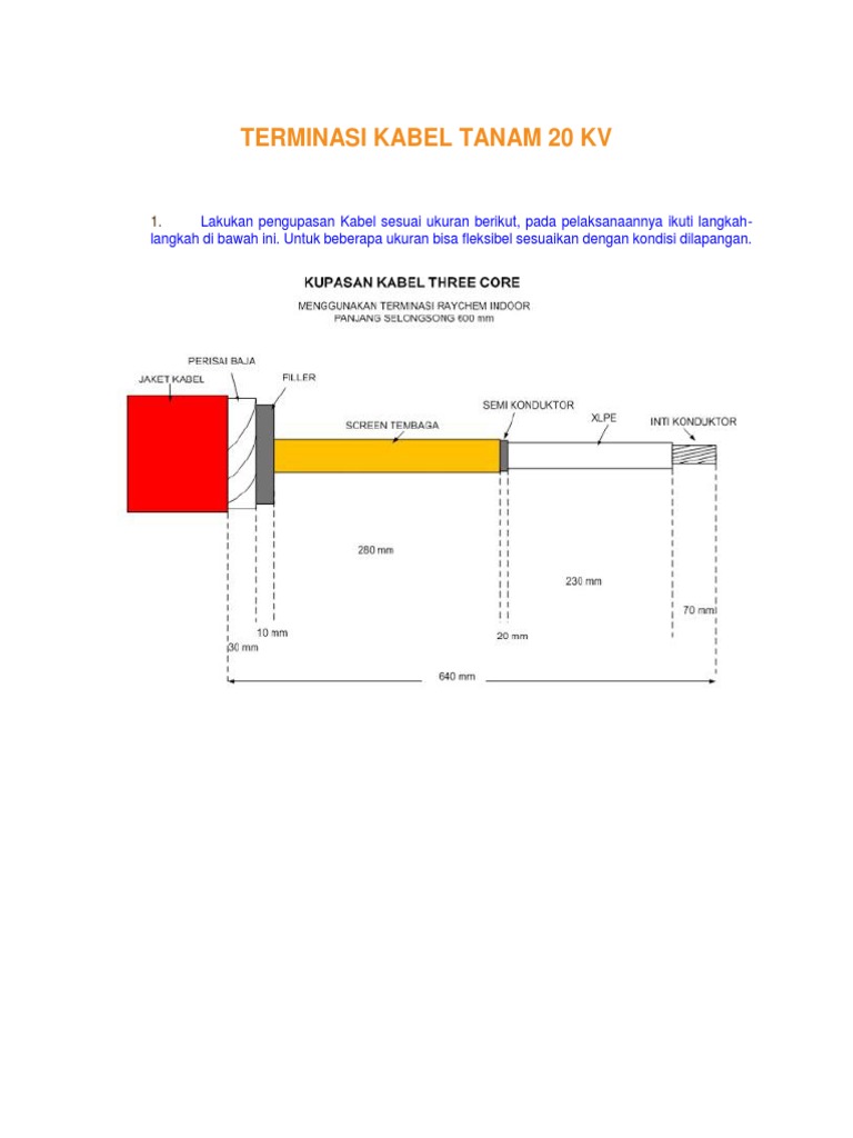 Panduan Terminasi Kabel 20 kV | PDF