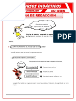 Como Plantear en Plan de Redacción para Tercero de Secundaria