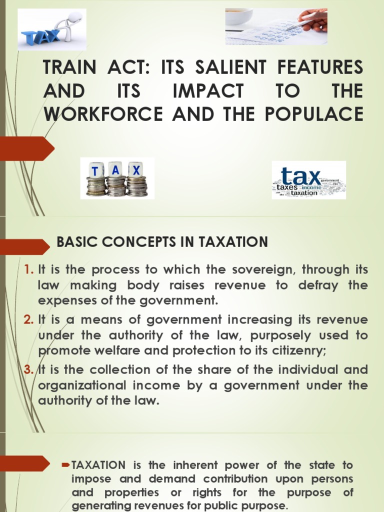 Salient Features of the TRAIN Law | PDF | Income Tax | Taxes