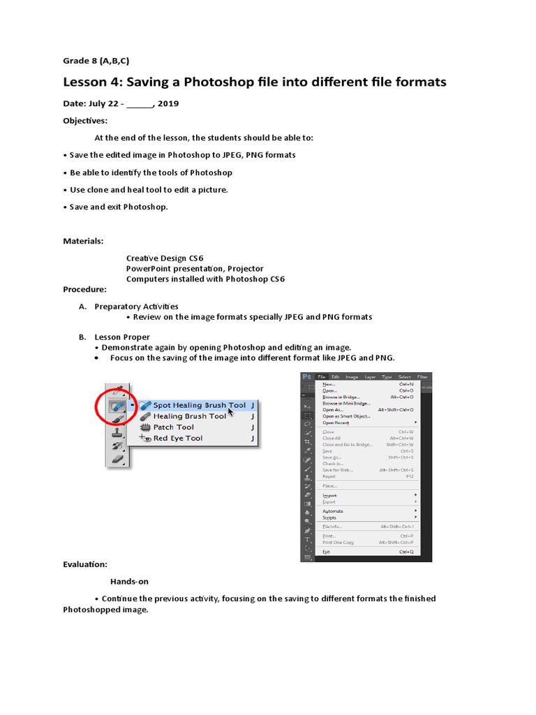 Saving Photoshop Files in Formats | PDF | Adobe Photoshop | Web Page