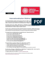 Internationalisation Webinar 2019 Announcement