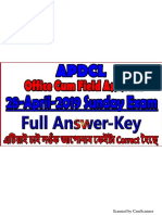 APDCL Exam Answers 2019