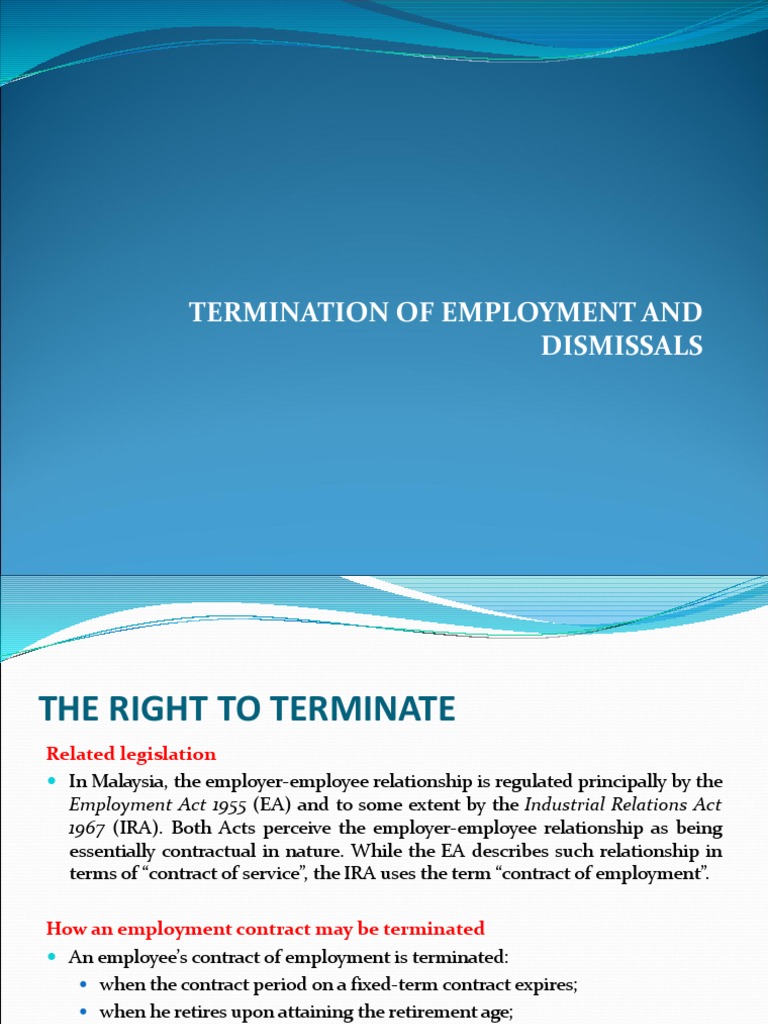 Termination vs Dismissal in Malaysia | PDF | Employment | Public Law