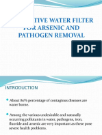 Innovative Water Filter For Arsenic and Pathogen Removal