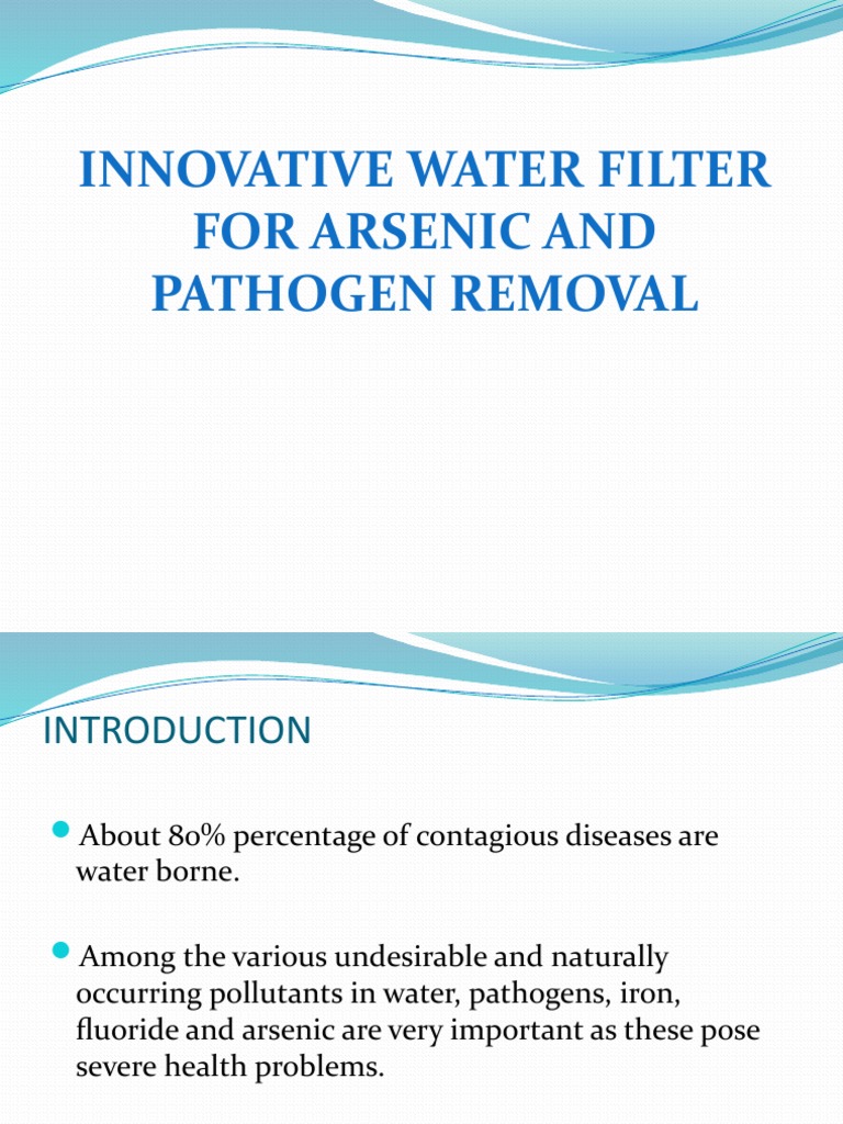 Innovative Water Filter For Arsenic and Pathogen Removal | Download ...