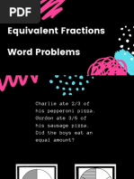 Equivalent Fractions Word Problems