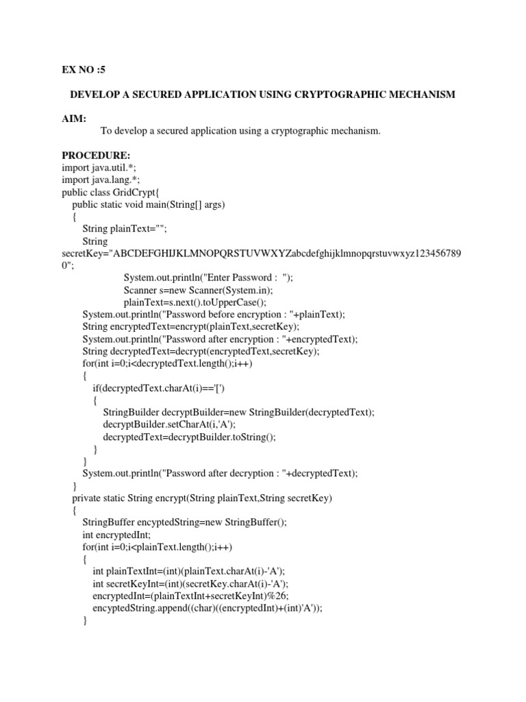 Secured Application with Cryptography | PDF | Computers