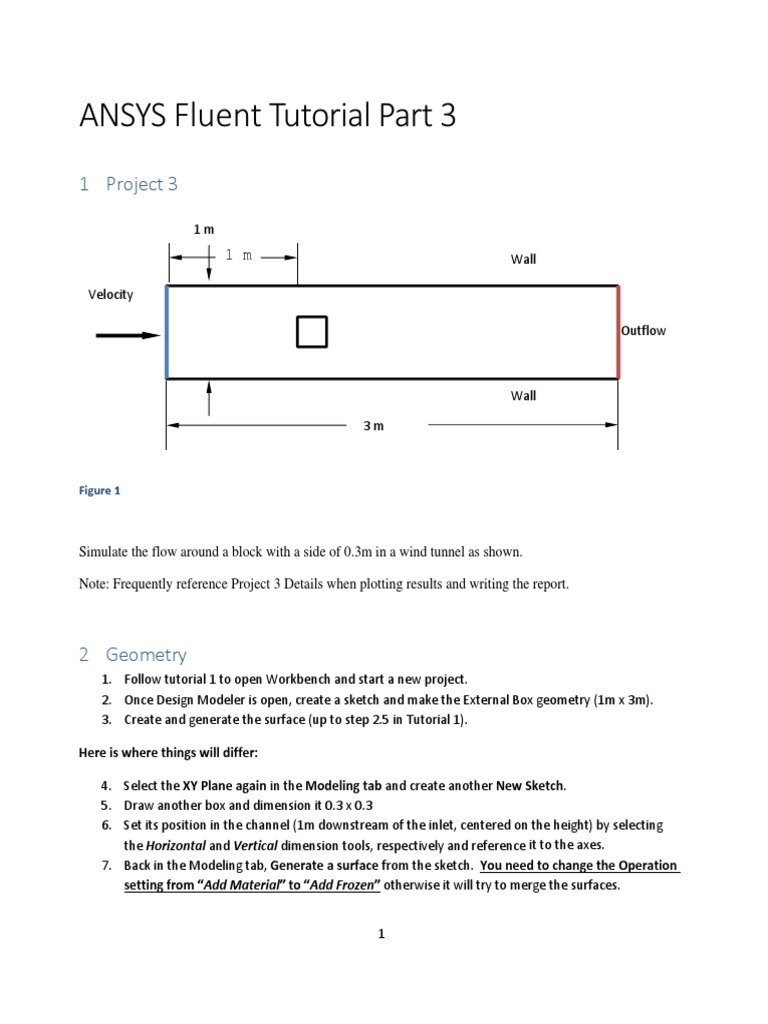 ANSYS Fluent Tutorial Part 3: 1 Project 3 | PDF | Nature | Teaching ...