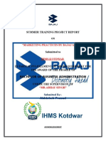 Internship Report of Bajaj Auto Ltd.