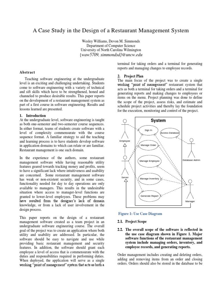 Restaurant Management System Online PDF | PDF | Usability | Databases