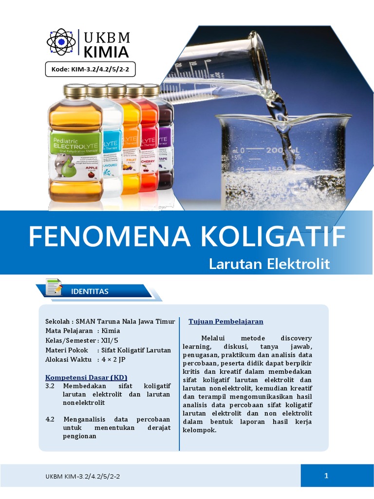 Kim 3 02 4 02 5 Koligatif Elektrolit Dan Non Elektrolit