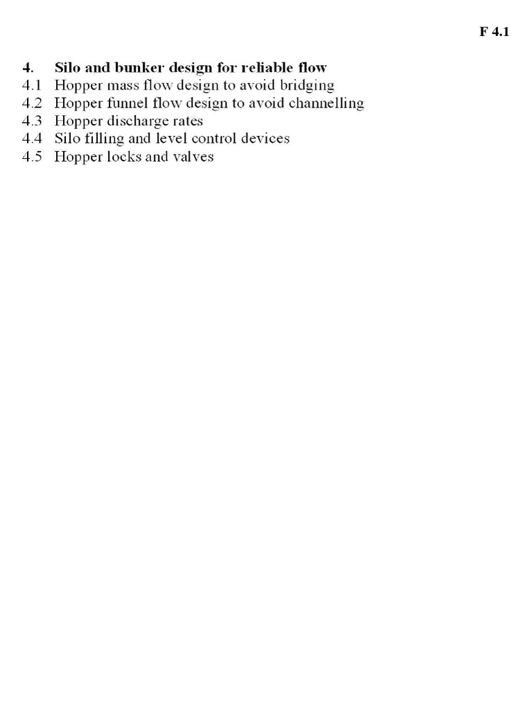 Hopper Design Notes 1 PDF | PDF | Flow Measurement | Stress (Mechanics)