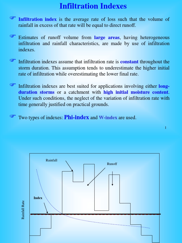 Infiltration Indices: Phi and W Index Explained | PDF | Surface Runoff ...