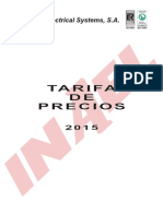 Inael Tarifa Precios 2015 PDF
