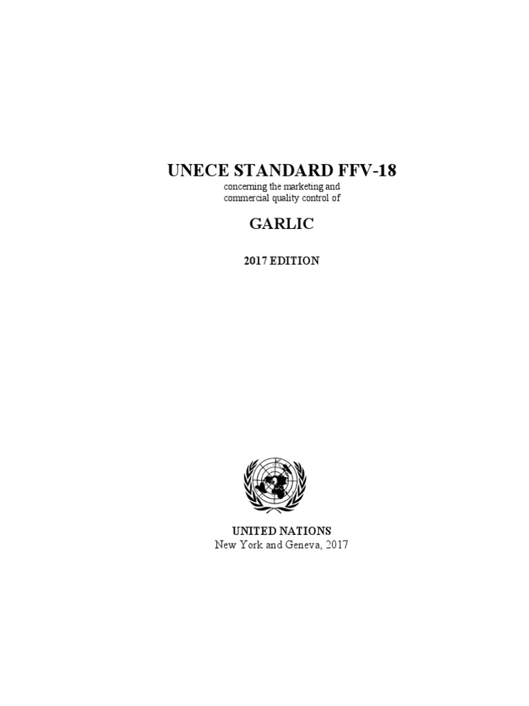UNECE Standard for Garlic Quality | PDF | Garlic | Packaging And Labeling