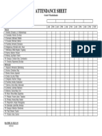 Attendance Sheet