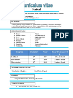 Faisal: Degree Division Year Board/Universit y