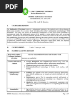 Mathematics of Investment Syllabus Ay2015-2016