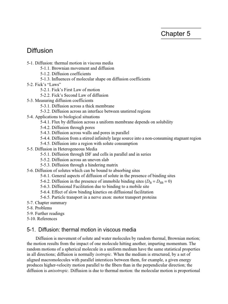 05 Diffsep 07 | PDF | Diffusion | Brownian Motion