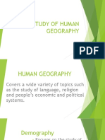 THE STUDY OF HUMAN GEOGRAPHY Aimie