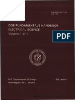 Doe Fundamentals Handbook: Electrical Science Volume 1 of 4