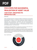 Five Steps For Successful Realization of Asset Value: Case Study: Singapore Rts Infrastructure