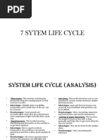 System Life Cycle For IGCSE 2020