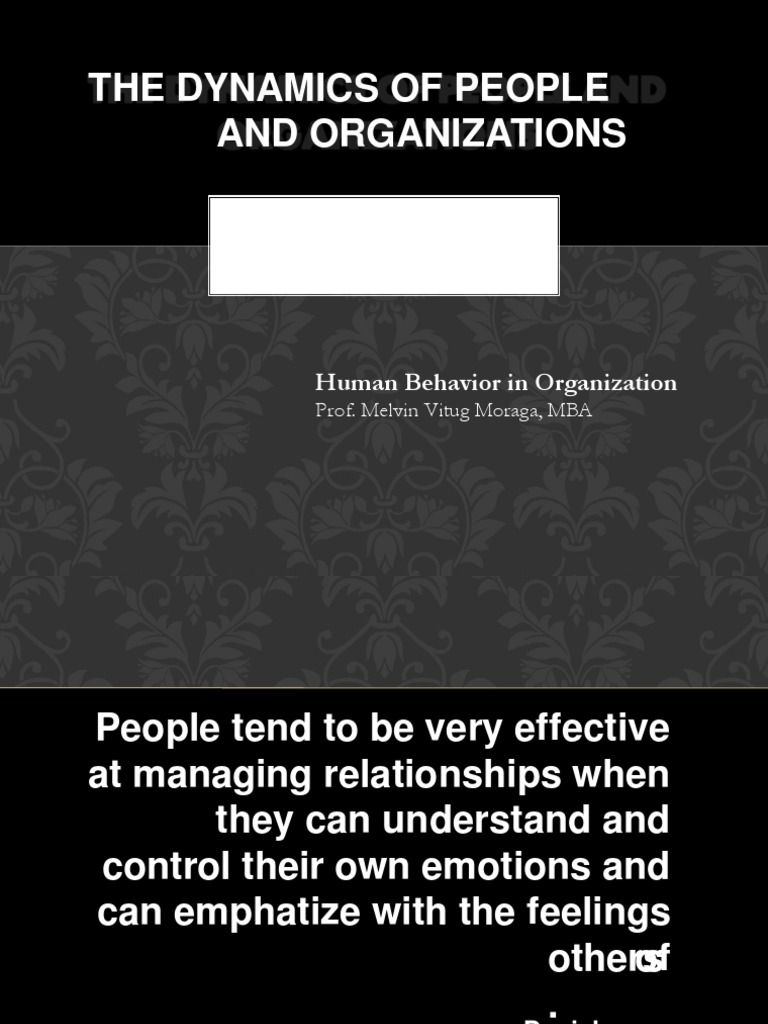 Understanding Organizational Behavior Dynamics | PDF | Organizational ...