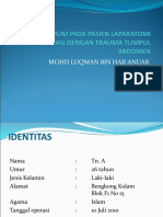 Anestesi Umum Pada Pasien Laparatomi Eksplorasi Dengan Trauma