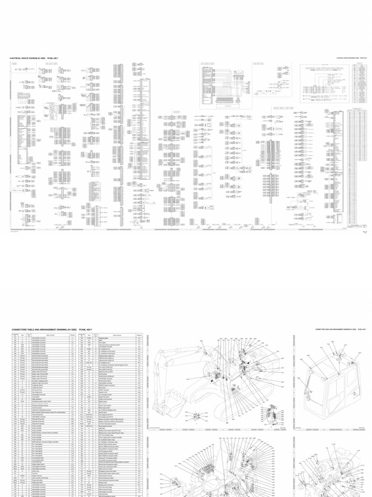 Electrical Circuit Diagram (A1 Size) Pc400-7 | PDF