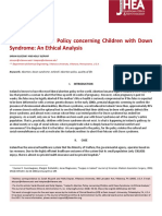 Iceland's Abortion Policy Concerning Children With Down Syndrome: An Ethical Analysis