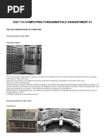 Computing Fundamentals Assignment