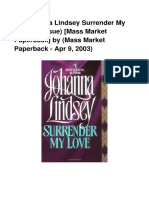 By Johanna Lindsey Surrender My Love Reissue Mass Market Paperback by Mass Market Paperback A