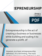Entrepreneurship: Group 3