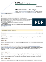 Kangaroo Mother Care and Neonatal Outcomes A Meta-Analysis