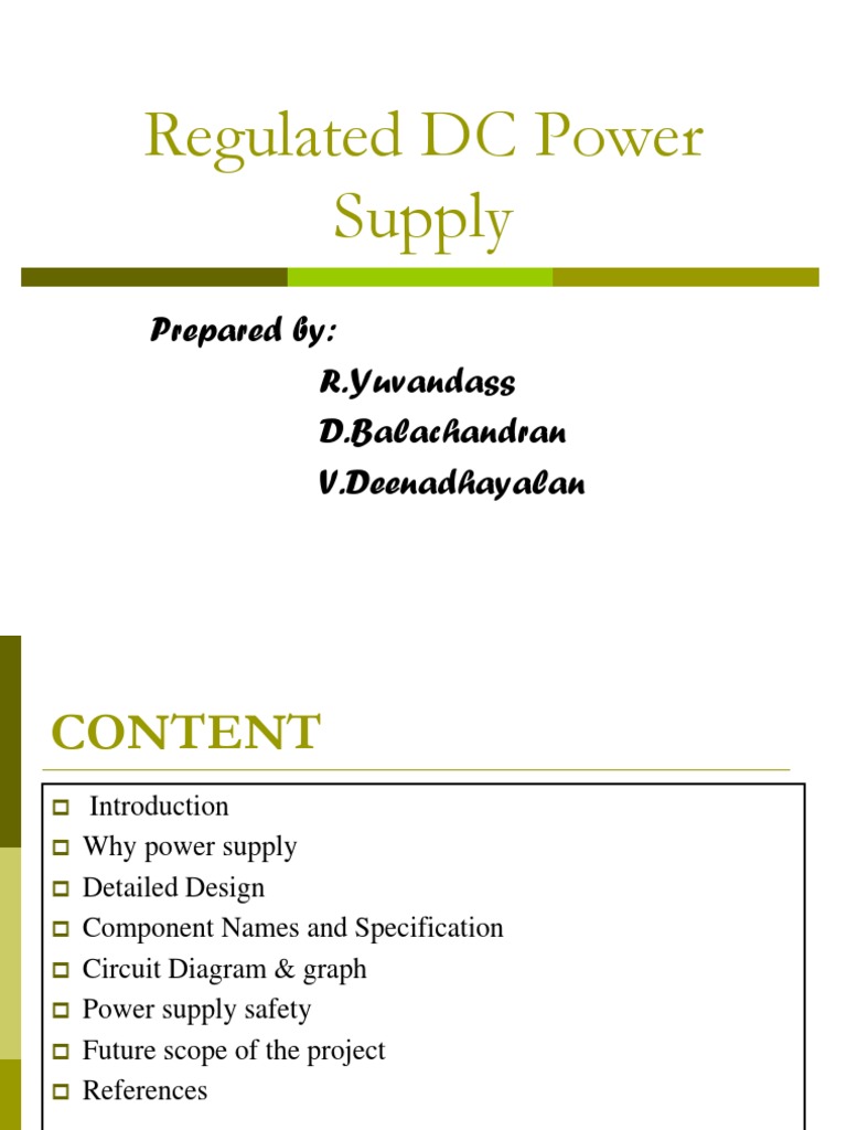 Regulated DC Power Supply Overview | PDF