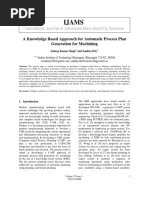 Ijams: A Knowledge Based Approach For Automatic Process Plan Generation For Machining