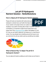 How To Adjust PH of Hydroponic Nutrient Solution - NoSoilSolutions