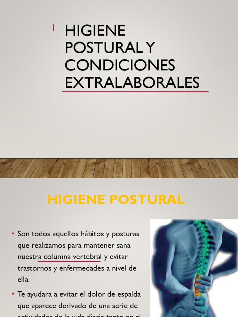 Higiene Postural y Prevención de Lesiones | PDF | Dolor lumbar | La ...